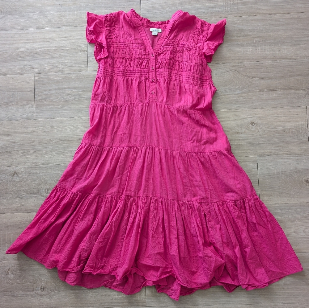 Sundance Vibrant Pink Midi Dress
